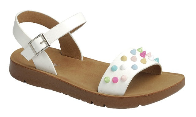 Reform9k by Forever Link, Girl Children Comfort Flat Sandal - Kids good Size Open Toe